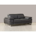 thumbnail image 6 of Home Roots 329677 Tasteful Leather Sofa Set, Dark Grey - 93 in., 6 of 6