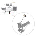 thumbnail image 4 of Batteur à Pédale en Laine Feutre Acier Inoxydable Poignée Accessoires pour Instruments de Percussion, 4 of 7