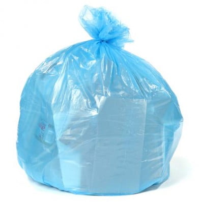 Plasticplace 40 Gallon Recycling Trash Bags │ 1.2 Mil│ Blue Garbage Bag Liners │ 33” x 46” (100 Count)