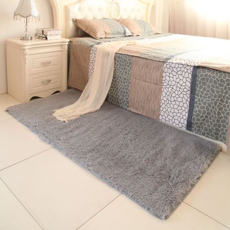 23"x 35" Rectangle Fluffy Floor Rug Anti-skid Shaggy Area ...