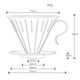 thumbnail image 3 of EIGTHTAIL Stainless Steel Coffee Dripper Cone Coffee Drip Filter Cup Permanent Coffee Maker with Separate Stand for 1-4 Cups (Silver), 3 of 5
