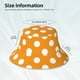 thumbnail image 3 of Balery Orange And White Polka Dot Sombreros para el sol para hombre y mujer, sombrero de pescador con UPF 50+, 3 of 6