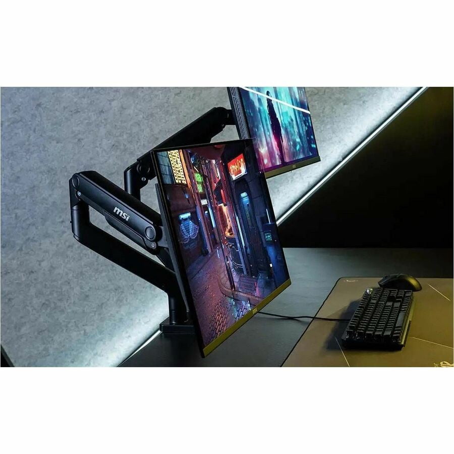 MSI Mounting Arm for Monitor - Matte Black - Horizontal/Vertical