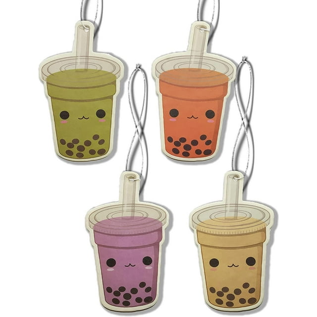 Boba - Ambientador de té con leche para coche, aroma a café dulce, accesorio de coche Kawaii (surtid