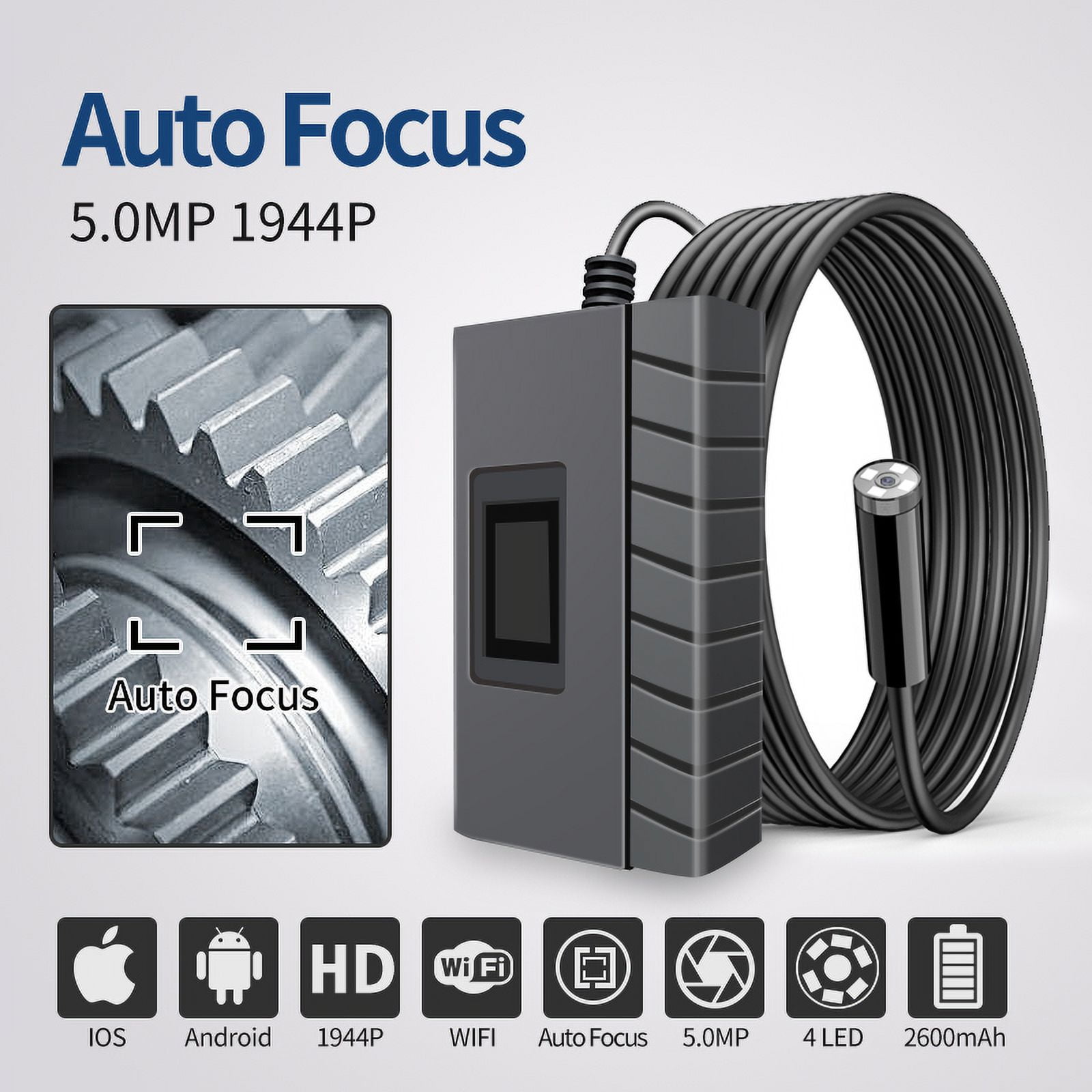 2.0 MP Wireless Endoscope 5.5mm WiFi Inspection Camera 1080P HD Borescope Snake Pipe Camera With 6 Led ,Various Applicable