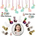 thumbnail image 3 of Llama Party Favors Supplies - Llama Bracelet Ring Necklace Keychains Hair Clips Puffy Sticker Gift Bag Alpaca Toys Gift for Kids Birthday School Prizes Rewards(60 pcs), 3 of 6