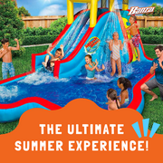 Banzai Slide N Soak Inflatable Outdoor Kids Splash Pool Water Park, Ages 5+