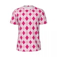 thumbnail image 5 of Geometric T-Shirt Man Argyle Print Street Style Gym T-Shirts Breathable Summer Trendy Coo, 5 of 5