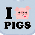 thumbnail image 4 of Inktastic I Love Pigs Boys or Girls Baby Bib, 4 of 4