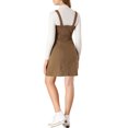 thumbnail image 4 of INSPIRE CHIC Women's Adjustable Strap A-Line Jeans Denim Spring Summer Dress M Brown, 4 of 8