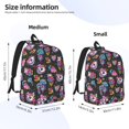 thumbnail image 3 of Naloa Rainbow Unicorn And Cat Icecream Canvas Backpack for Men Women Rucksack Casual Travel Daypack College Tote Satchel Bookbag for Teens-Medium, 3 of 7