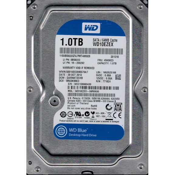 Western Digital WD10EZEX-08RKKA0 DCM: DARNKT2CHB 1TB