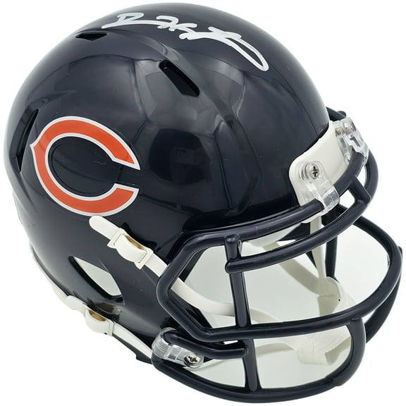 Devin Hester Autographed Chicago Bears Blue Speed Mini Helmet Beckett BAS Witness 244042