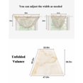 thumbnail image 5 of Marble Beige Sheer Waterfall Valance Curtains for Window, Modern Abstract Ink Painting Luxury Rod Pocket Sheer Topper Swag Curtains for Living Room, Kitchen 38.5"W x 47.2"L, 3 Panels, 5 of 7