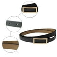 thumbnail image 5 of LYSICSKINEM Men Leather Dress Belt Women Belt Women's Casual Simple Decoration Real Cowhide Square ckle Thin Belt, 5 of 5