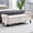 Velvet Cream, variant on BaseBeauty 67" Storage Bench for Bedroom, King Size Bench End of Bed  with Arms, Tufted Upholstered Storage Bench, Velvet Gray