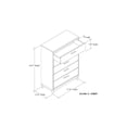 thumbnail image 2 of IN Room Furniture Designs 5-Drawer Modern Wood Chest in Antique Gray, 2 of 3