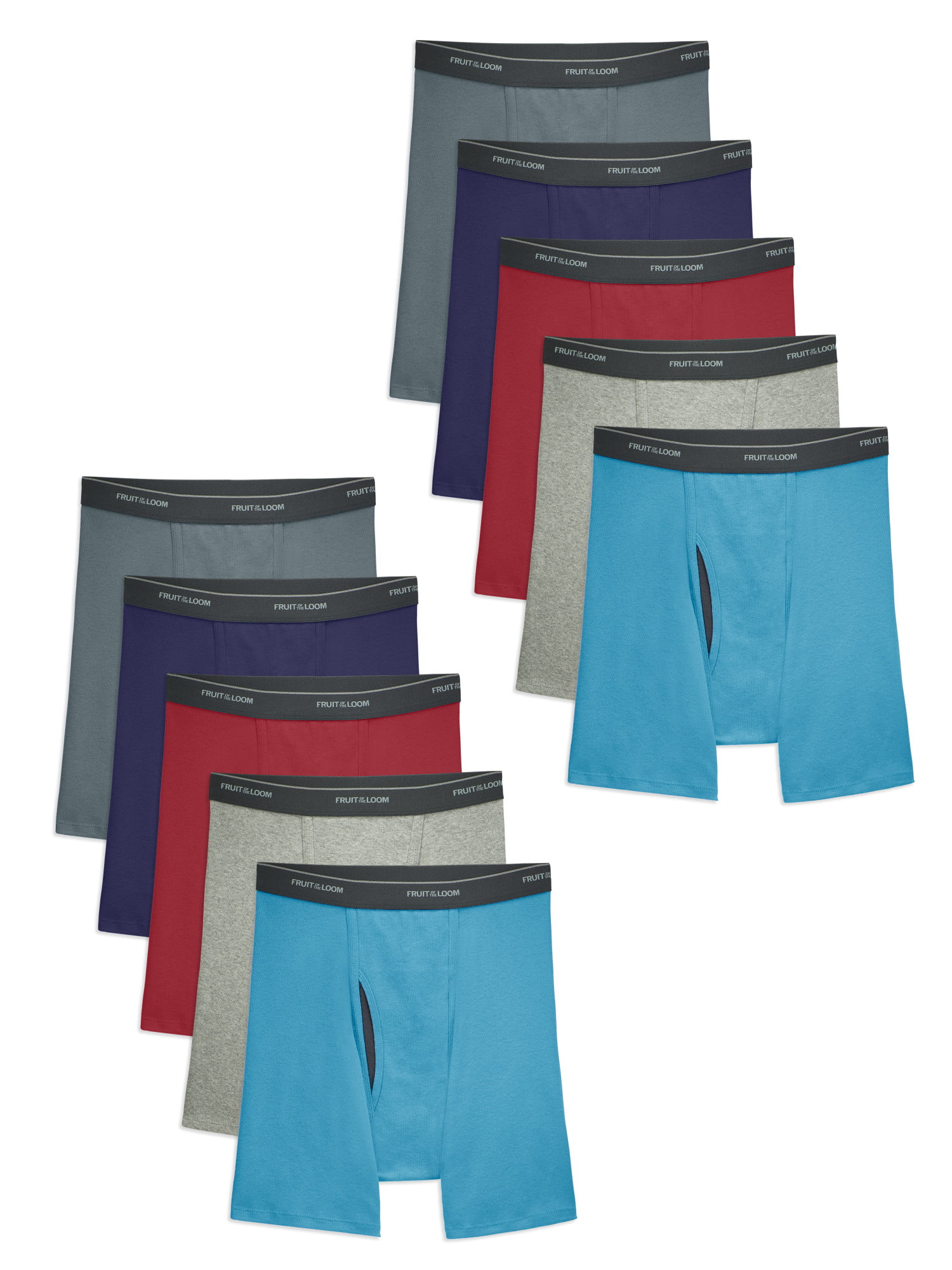 Fruit of the Loom Men's CoolZone Fly Boxer Briefs, Super Value 10 Pack ...