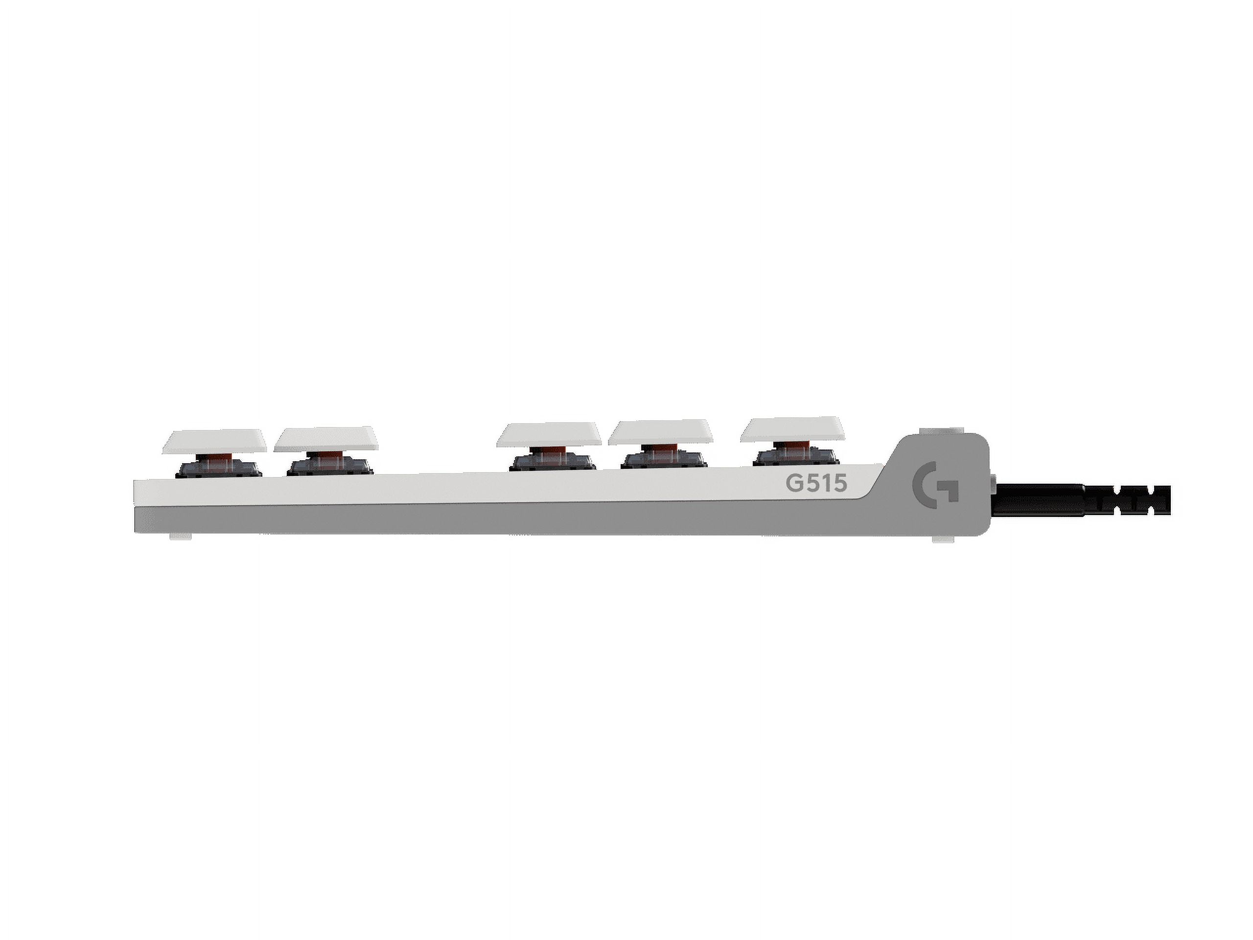 Logitech G515 LIGHTSPEED TKL Low Profile Wireless Gaming Keyboard - GL Red Linear Switches, LIGHTSYNC RGB, Thin Tenkeyless Design, PBT Keycaps - White