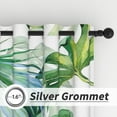thumbnail image 5 of Lfeey Watercolor Tropical Plant Curtains, Green Botanical Print with Grommets, Blackout for Living Room Kitchen, 52x63 Inch, Set of 2, 5 of 6