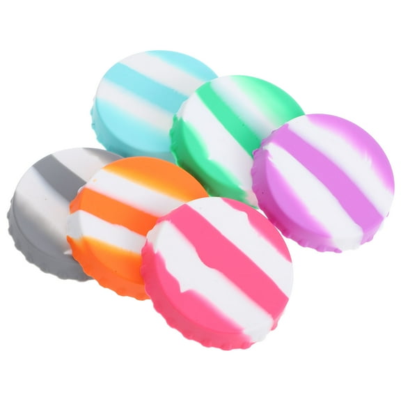 6pcs Silicone Soda Can Lids Covers Can Caps Topper Can Saver Stopper Beverage Bottle Seal Cap Jar Covers For Drinks For Keeping Your Beverages Fresh Preventing Spills