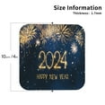 thumbnail image 3 of Disketp Happy New Year 2024 Funny Coasters,4 Pcs Leather Coasters With Holder, Perfect Housewarming Hostess Gifts,Protect Furniture From Water Marks Scratch, 3 of 9