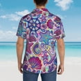 thumbnail image 4 of Honeii Cute Nautical Print Men’s Hawaiian Shirt,Classic Button-Down Short Sleeve Shirt, for Beach, Vacation, and Outdoor Activities,X-Large, 4 of 7