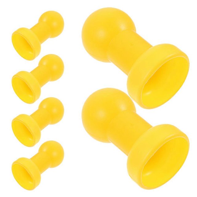 6Pcs Yellow Plastic Trampoline End Caps For Trampoline Net Hook Enhancing Safety Protection During Outdoor Recreation