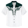 thumbnail image 4 of CONZONE Mens Buttons Down Shirts Short Sleeve Shirts for Men Trendy Western Cowboy Graphic Lapel Soft Lightweight Tops, 4 of 4