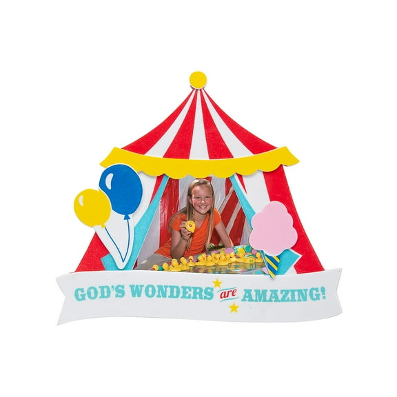 Church Carnival Picture Frame Magnet Craft Kit, Makes 12, Craft Kits, Other, 12 Pieces