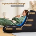 thumbnail image 5 of Bean Bag Chair Sofa Memory Foam Pre-Filled Bean Bag Chairs Stuffed Beanbag Sofa Lazy Bean Bag Sofa for Adults, Bean Bag Couch for Gaming, Reading & Relaxing(Linen, Black), 5 of 14