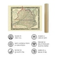 thumbnail image 4 of HISTORIX 1860 County Map of Virginia and North Carolina Vintage Poster Wall Art Print, 24 x 30 Inch, 4 of 8