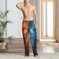 thumbnail image 6 of Lsque Red And Blue Fire Lion Print Men's Pajama Pants, Lounge Pant - Comfortable Home Wear,Elastic Waistband, Stylish Design-X-Large, 6 of 9