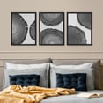 thumbnail image 3 of PixonSign Framed Canvas Print Wall Art Set - Black & White Tree Rings Pattern Poster Art - Set of 3 Nature Wilderness Botanical Plants Photography Wall Décor for Living Room - 8"x10" Black, 3 of 5