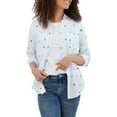 thumbnail image 5 of Joules Women's Amilla Drop Shoulder Button Down Shirt, Chalk Blue, 12/Large, 5 of 5