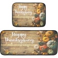 thumbnail image 7 of SKYSONIC Autumn Leaves Rustic Wooden Kitchen Rugs Set of 2, Thanksgiving Pumpkin Floor Mat Area Rug Washable Carpet Perfect for Living Room Bedroom Entryway, 7 of 7