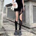 thumbnail image 1 of Calcetines de red de pesca de luna negra para mujer con letras de enredadera de flores para otoño e invierno, calcetines interiores finos y sexys con red de pesca hueca a la moda, 1 of 6
