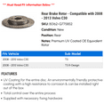 thumbnail image 2 of Rear Brake Rotor - Compatible with 2008 - 2013 Volvo C30 2009 2010 2011 2012, 2 of 2