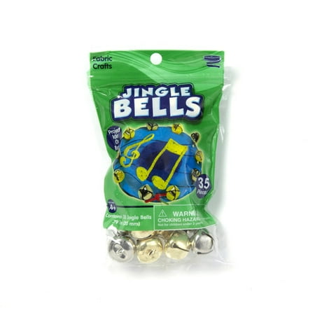 Kids Craft 20 Millimeter Gold & Silver Jingle Bells, 1