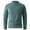 #0422-Green, variant on Betivan Men's German Velvet Warm Long Sleeve Shirt, Solid Color Round Neck Button Pullover Base Top, Casual Daily Wear Thermal Layering Shirt