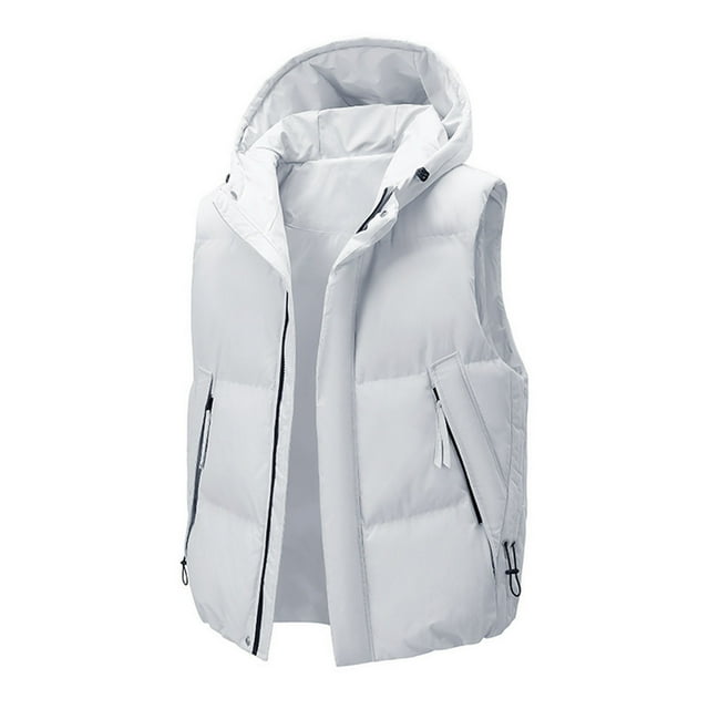 RXMEKW Gilet Chauffant Sans Manches pour Hommes avec Réchauffement du Cou et du Dos, Gilet Rembourré en Polyester pour Tenue Décontractée en Extérieur, Camouflage