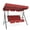 Red, variant on Accreate 3-Seat Outdoor Patio Swing with Adjustable Canopy, Weather-Resistant Porch Swing, 500 Lbs Capacity Steel Frame Swing Chair with Backrest for Backyard, Garden, Poolside, Black
