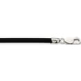 thumbnail image 1 of Sterling Silver 20Inch 3mm Black Rubber Cord Necklace (20 X 3) Made In United States qg1257-20, 1 of 5