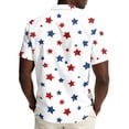 thumbnail image 6 of Hogleaql 4th Of July Hawaiian Shirts for Men 4th Of July American Flag Graphic Short Sleeve Patriotic Shirt Collared Button Down Trendy Hawaiian Workout Outfits Deep Red L, 6 of 6