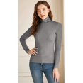 thumbnail image 2 of XINQIHANG Women Turtleneck Tops Long Sleeve Fine-Ribbed Lightweight Stretch Base Layer Shirts, 2 of 4