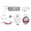 thumbnail image 2 of YUURTA (6-Pack) 3-Inch 5W 2-Hour Fire Rated Color Selectable 2700K/3000K/3500K/4000K/5000K Ceiling Recessed LED Downlight (Pot Light) 120V 400lm Dimm, 2 of 5