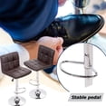 thumbnail image 5 of Bar Stools with Back Sets of 2 Swivel Adjustable Barstools Counter Height Modern Square PU Leather Bar Chairs Armless Island Chairs for Kitchen Counter, 5 of 7