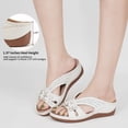 thumbnail image 1 of Commforr Sandales Mignonnes pour Femmes, Chaussures d'Été pour Femmes, Sandales pour Femmes, Sandales à Semelle Compensée, Sandales de Marche pour Femmes, Sandales Ecetana pour Femmes Chaussures Sandales à Enfiler Chaussures, Blanc, 5.5, 1 of 6