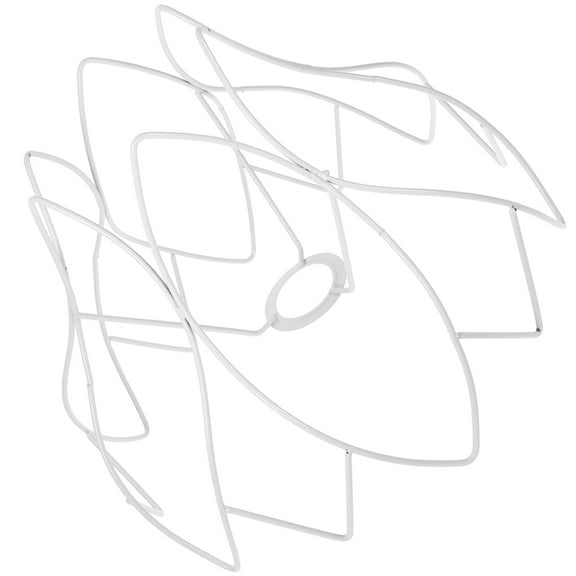 LABSERRON Table Lamp Shade Frame Metal Wire Lampshade Frame White 1Pcs 12.8x12.8x9.8in