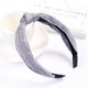 thumbnail image 2 of Diadema de tela a la moda para mujer, banda para el pelo con nudo cruzado, aro para el pelo con lazo (gris), 2 of 2